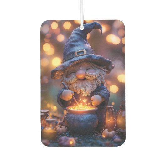 Désodorisant Pour Voiture Gnome souriant Stirring Magic Pot (Devant)