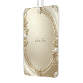 Désodorisant Pour Voiture Golden Ornate Frame with Pearls Air Freshener (Gauche)