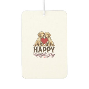 Désodorisant Pour Voiture Golden Retriever Joyeuse Saint-Valentin