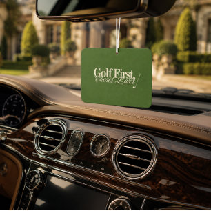 Désodorisant Pour Voiture 'Golf d'abord, Corvées ensuite' Drôle de classique