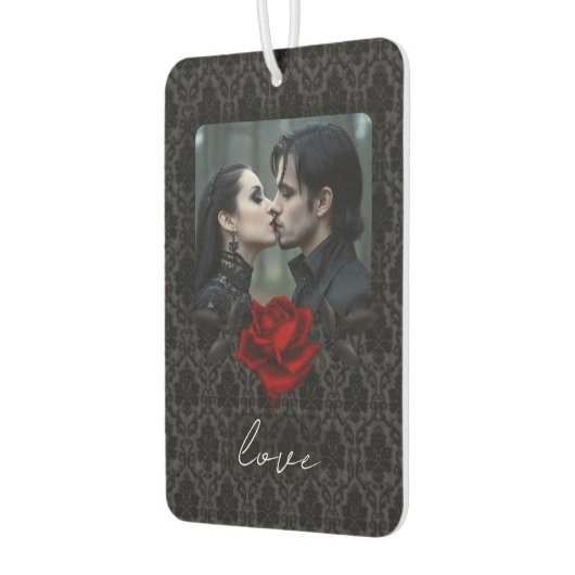 Désodorisant Pour Voiture Gothic Black Damask Rose Wedding (Gauche)