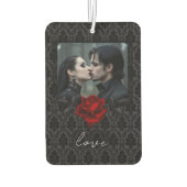 Désodorisant Pour Voiture Gothic Black Damask Rose Wedding (Dos)