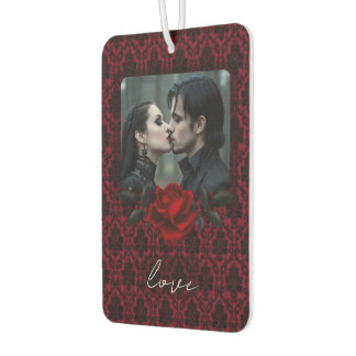 Désodorisant Pour Voiture Gothic Red Damask Rose 