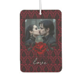 Désodorisant Pour Voiture Gothic Red Damask Rose Wedding (Devant)