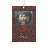 Désodorisant Pour Voiture Gothic Red Damask Rose Wedding (Dos)