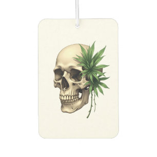 Désodorisant Pour Voiture Gothique Grunge Esthétique Crâne Tropical Feuille