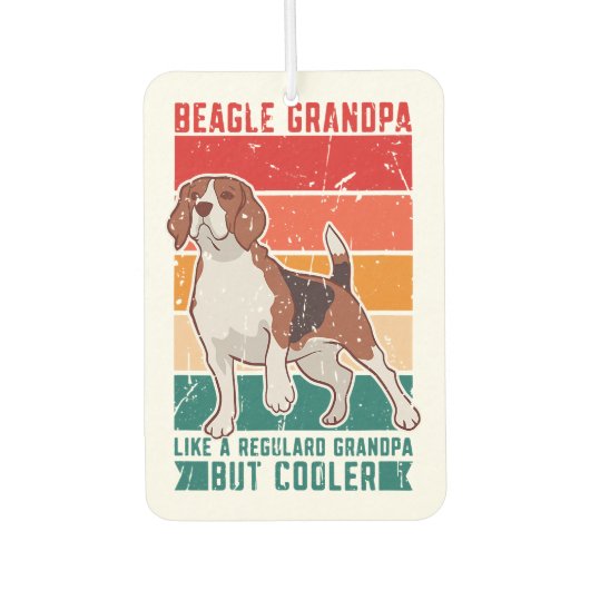 Désodorisant Pour Voiture grand-père beagle comme un grand-père ordinaire ma (Devant)