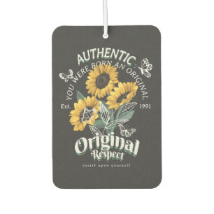 Désodorisant Pour Voiture Graphique des tournesols et papillons