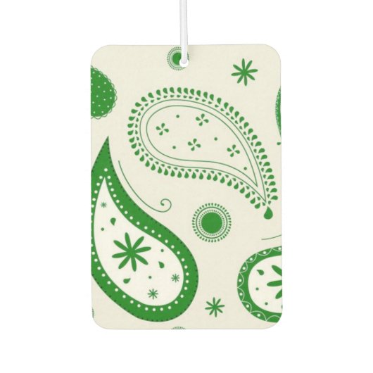 Désodorisant Pour Voiture “Green Paisley” Air Freshener (Devant)