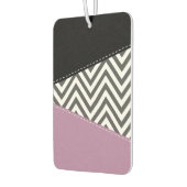 Désodorisant Pour Voiture Gris Zigzag, Gris Chevron, Motif Zigzag, Violet (Gauche)