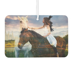 Désodorisant Pour Voiture Guide de l'Esprit Chevaux et Fille