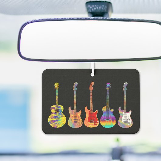 Désodorisant Pour Voiture Guitares colorées