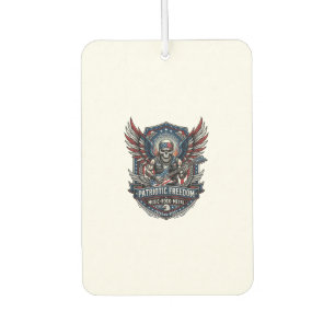 Désodorisant Pour Voiture Guitariste de la Liberté Patriotique Crâne Musique