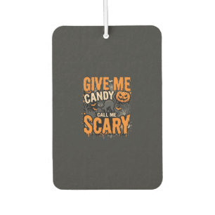 Désodorisant Pour Voiture Halloween Donnez-moi des bonbons Chat effrayant