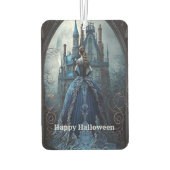 Désodorisant Pour Voiture Halloween Maison hantée Bleue nuit effrayant (Dos)