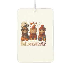 Désodorisant Pour Voiture Halloween Thanksgiving Noël Heureux HalloThanks