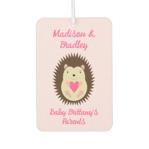 Désodorisant Pour Voiture Hérisson Bébé Fille Rose Mignon Personnalisé