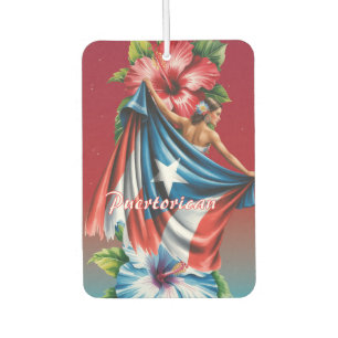 Désodorisant Pour Voiture Hibiscus Île Fille de Porto Rico