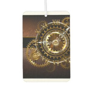 Désodorisant Pour Voiture Horloge Steampunk avec des engrenages anciens