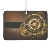 Désodorisant Pour Voiture Horloge Steampunk avec des engrenages anciens (Dos)