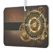 Désodorisant Pour Voiture Horloge Steampunk avec des engrenages anciens (Gauche)