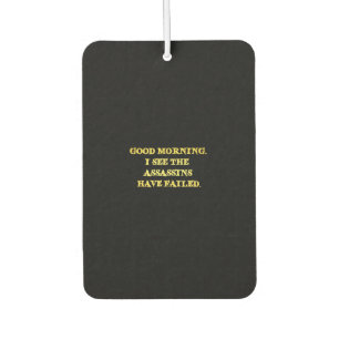 Désodorisant Pour Voiture Humour foncé Assassin Blague matinale