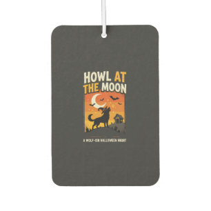 Désodorisant Pour Voiture Hurlement de chien Halloween Moon
