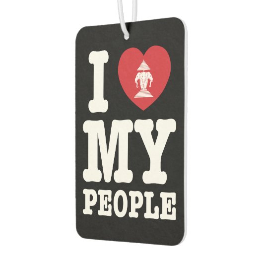 Désodorisant Pour Voiture I Heart (Love) Erawan My Lao People (Gauche)