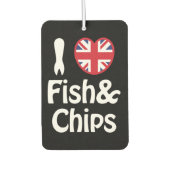 Désodorisant Pour Voiture I Heart [Love] Poisson & Chips Air Freshener (Devant)