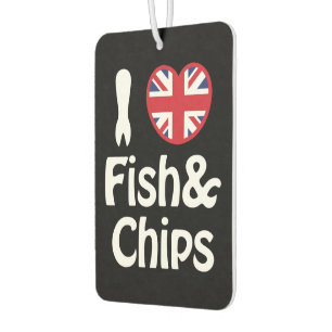 Désodorisant Pour Voiture I Heart [Love] Poisson & Chips Air Freshener