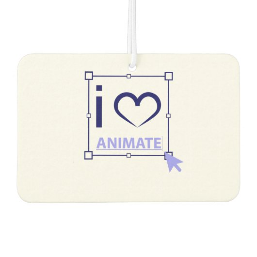 Désodorisant Pour Voiture I Love Animate (Devant)