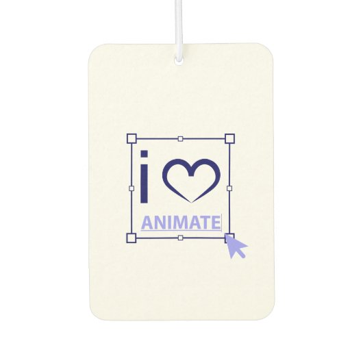 Désodorisant Pour Voiture I Love Animate (Devant)