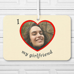 Désodorisant Pour Voiture I Love My Girlfriend Petit ami Photo personnalisée