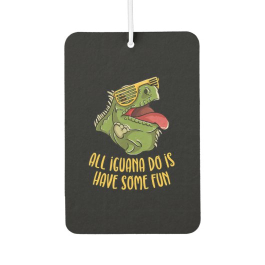 Désodorisant Pour Voiture Iguana Doit S'Amuser - Reptile & Lizard (Devant)