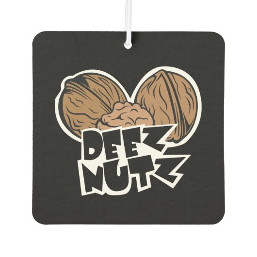 Désodorisant Pour Voiture Illustration amusante de Deez Nutz (Devant)