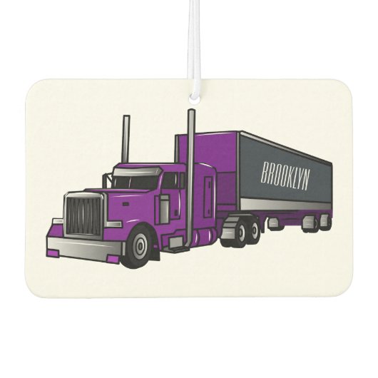 Désodorisant Pour Voiture Illustration de camion semi-remorque (Devant)