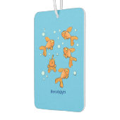 Désodorisant Pour Voiture Illustration de caricature de poisson rouge orange (Gauche)