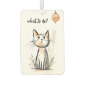 Désodorisant Pour Voiture Illustration de chats doux (Dos)