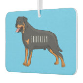Désodorisant Pour Voiture Illustration de chien Rottweiler (Gauche)