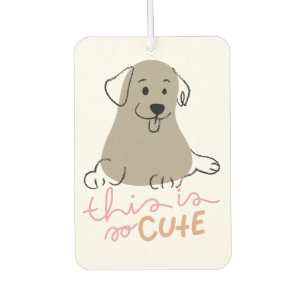 Désodorisant Pour Voiture Illustration de chiot mignon avec typographie C'es
