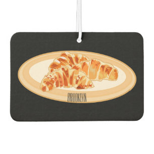 Désodorisant Pour Voiture Illustration de dessin animé de croissant