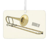 Désodorisant Pour Voiture Illustration de dessin animé de Trombone (Dos)
