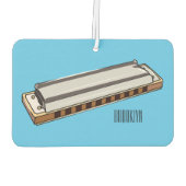 Désodorisant Pour Voiture Illustration de dessin d'Harmonica (Dos)