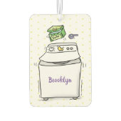 Désodorisant Pour Voiture Illustration de lave-linge mignonne (Dos)