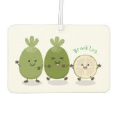Désodorisant Pour Voiture Illustration de mignonne guava feijoa (Dos)
