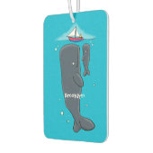 Désodorisant Pour Voiture Illustration de mignons baleines et voiliers (Gauche)