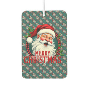 Désodorisant Pour Voiture Illustration de motif vintage de Noël avec le Père