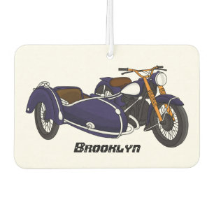 Désodorisant Pour Voiture Illustration de moto pourpre Sidecar