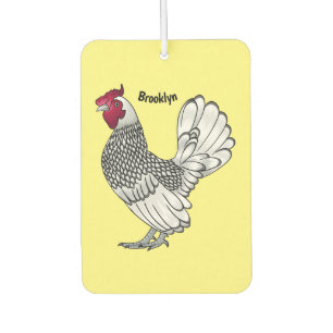 Désodorisant Pour Voiture Illustration de poulet Sebright