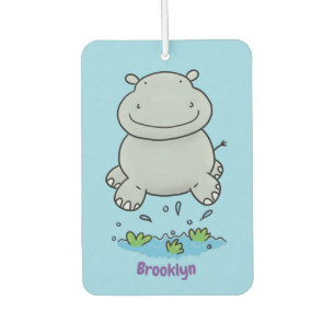 Désodorisant Pour Voiture Illustration de saut en hippo mignon